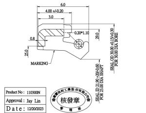 Oil seal  A (SCY) 23*30*4/6 NBR SOG/TW