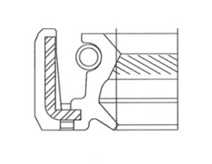 Oil seal HTCR (AS R) 32x50x8 R ACM WLK/TW , for oil pump of NISSAN 13168-01M00