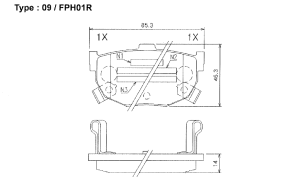 Комплект накладки FRIXA предни дискови FPH20
