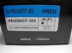 Комплект спирачни накладки HANKOOK FRIXA предни дискови FPЕ023 (A.B.S. 36651) за Citroen,Peugeot