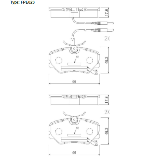 Комплект спирачни накладки HANKOOK FRIXA предни дискови FPЕ023 (A.B.S. 36651) за Citroen,Peugeot