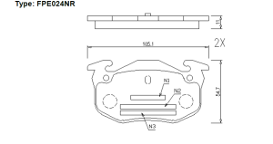 Комплект спирачни накладки HANKOOK FRIXA задни дискови FPЕ024NR (A.B.S. 36580) за Citroen, Peugeout, Renault
