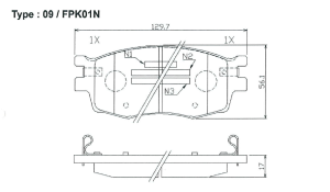 Комплект спирачни накладки HANKOOK FRIXA предни дискови FPK01N (A.B.S. 37520) за Hyundai, Kia