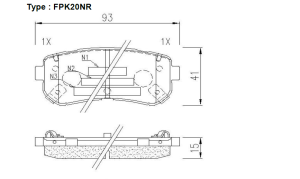 Комплект спирачни накладки HANKOOK FRIXA задни дискови FPK20NR (A.B.S. 37533) за Hyundai, Kia