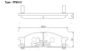 Комплект спирачни накладки  HANKOOK FRIXA предни дискови FPE012 (A.B.S. 36657) за Ford, Nissan, Subaru