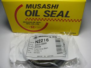 Oil seal A (AD) 33x66x13 NBR Musashi N2216, front wheel hub of Nissan OEM 40533-C6000