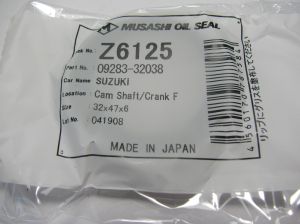Oil seal AS 32x47x6 R NBR Musashi Z6125,  crankshaft,camshaft of Chevrolet,Daewoo Suzuki OEM 09283-32038