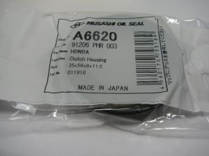 Oil seal UES-9 35x58x8/11.5 R NBR Musashi A6620, differential of Honda  ОЕМ 91206 PHR 003