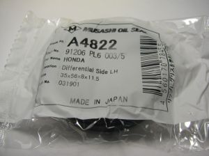 Oil seal UES-9 35x56x8/11.5 L NBR Musashi A4822, differential of  Honda ОЕМ 91206 PL6 003/5