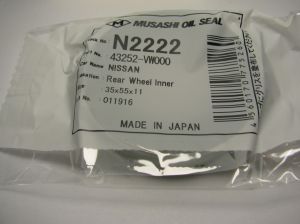 Oil seal UDS-S 35x55x11 W NBR Musashi N2222, wheel hub of Nissan OEM 43252-VW000