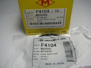 Oil seal AS 44x60x7 R NBR Musashi F4104,  front crankshaft of Daihatsu, Dongfeng, Hyundai,Kia,Mitsubishi,Proton  OEM MD050606