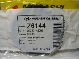 Oil seal ADS-S 48x62x9 NBR Musashi Z6144, differential of Suzuki OEM 09282-48003