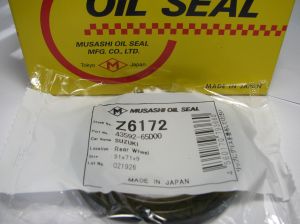Oil seal AD 51x71x9 NBR Musashi Z6172, differential of Suzuki OEM 43592-65D00