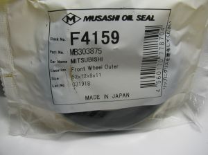 Oil seal UDS-9 52x72x8/11 NBR Musashi F4159,  wheel hub of Hyundai,Mitsubishi OEM MB303875