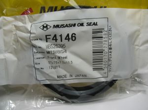 Семеринг UES-S 57x75x7.5/11.5 NBR Musashi F4146, предна главина (външен) на Hyundai,Mitsubishi MB526395