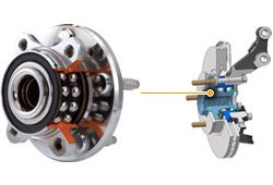 Wheel hub assembly ILJIN IJ133005  (136.8x70/85x38) for front axle of Opel, Chevrolet, Vauxhall, OEM: 9117622, 90538941, 16 03 211, 1603211,713 6440 60, VKBA 3513, R153.33, 200022