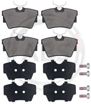 A.B.S.  37288  Brake Pad Set, disc brake for rear axle of Fiat,Nissan,Opel,Renault ,1605199, 1605217