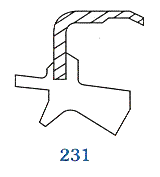 Oil seal BSSP OF (231) 54.7x76.2x12.7 NBR