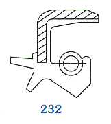 Oil seal BSSP (232) 42x64x12/17 W14 NBR Mazda PA33-27-623