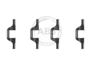  A.B.S. 1263Q  комплект принадлежности, дискови накладки  задна ос на Audi,Citroen,Fiat, Seat,VW