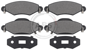 A.B.S. 37309 brake pad set, disc brakes for front axle of Toyota Toyota 04465-0D010, 04465-0D040