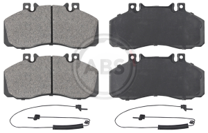 A.B.S. 36665 brake pad set, disc brake for front axle of Mercedes-Benz 001 420 15 20, 002 420 57 20