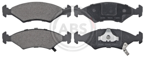 A.B.S. 36886 brake pad set, disc brake for front axle of Kia 0K0Y13323Z, 0K0Y23323Z