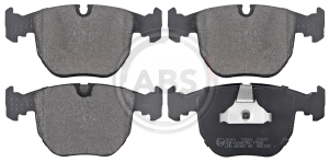 A.B.S. 36961 brake pad set, disc brake for front axle of Alpina,BMW,Land Rover,34 11 1 163 307; 34 11 1 165 227