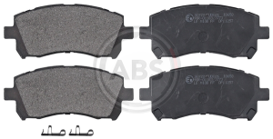 A.B.S. 36972 brake pad set, disc brake for front axle of Subaru 25296-FA041, 26233AE000