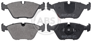 A.B.S. 36650 brake pad set, disc brake for front axle of BMW 34 11 1 153 910, 34 11 1 157 569