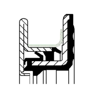 Victor Reinz 81-10308-00, 55x84.2x12.7 PTFE  shalft seal, crankshaft of JOHN DEERE