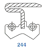 Oil seal B-DUO (244) 20x35x7 NBR