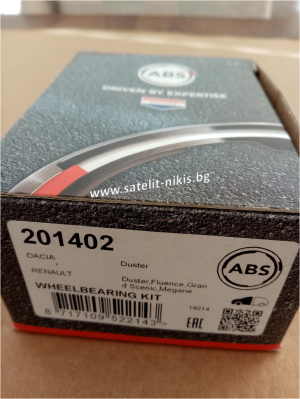Wheel bearing kit  A.B.S. 201402 for rear axle of Dacia,Renault, 402107049R, 402108022R,713 6311 10,VKBA 6682,R155.87