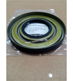 Oil seal D(TCY) 57x124x12.7/14 NBR POS/Korea, for rear axle of KIA RHINO, OEM 101069038