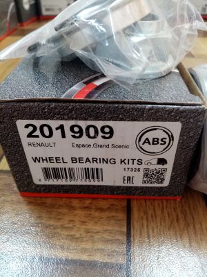 A.B.S. 201909  Wheel Bearing Kit, RENAULT ESPACE V (JR_); TALISMAN (LP_) ; GRAND SCENIC IV (R9_) ,432020016R