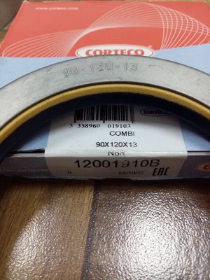 CORTECO 12001910B  90x120x13 COMBI Simmerring NBR , for front axle,differential of JCB 90450008; NEW HOLLAND 5135387