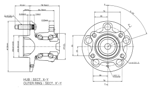 ILJIN IJ113083 Wheel hub assembly for rear axle of  CHEVROLET AVEO (T300); TRAX 1.4,1.6,1.7D; OPEL MOKKA / MOKKA X (J13) 
