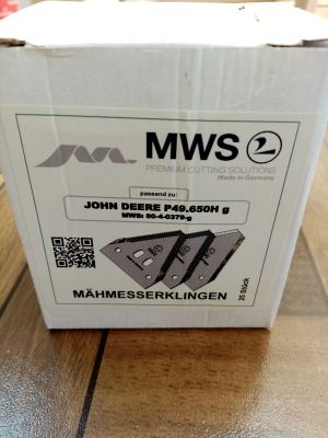 Нож за косачка  80-4-0379-G  (83x76.2x2.7) MWS/Germany, JOHN DEERE P 49.650 H, AZ32298