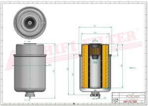 Fuel filter SN 70162 HIFI FILTER for DOOSAN DAEWOO,GOLDONI,JOHN DEERE,RENAULT AGRI