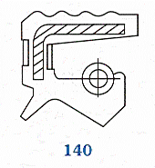 Oil seal ASW (140)  57.5x70x10 L NBR SOG/TW