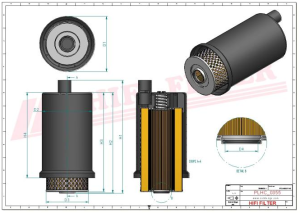 Hydraulic filter SH 60245 HIFI FILTER for KUBOTA