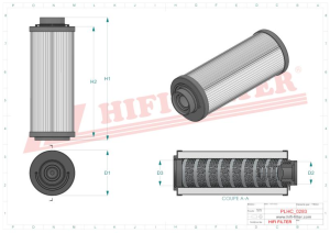 Hydraulic filter SH 63626 HIFI FILTER for JCB,MONCHIERO