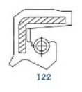 СЕМЕРИНГ TCV (122) 35x52x6/6.5 Viton SOG/TW , за хидравлични помпи, мотори и хидродинамични съединители