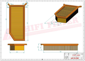 Въздушен филтър  SA 4125 HIFI FILTER за DACIA,LADA,RENAULT