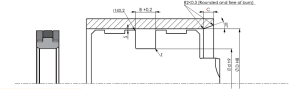 Heavy duty piston seal  A103 40x30x8 NBR/PTFE+Bronze/POM heavy duty ALP