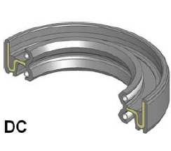 Oil seal  DC (A-DUO) 50x72x12 FKM YWEI/China ,  for hydraulic pumps,motors and hydrodynamic couplings , AW2864E