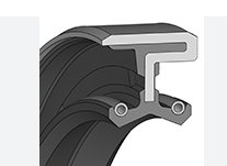 Oil seal  DC (A-DUO) 45x68x12 FKM YWEI/China ,  for hydraulic pumps,motors and hydrodynamic couplings , AW2668E