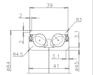 Лагер за главина IJ111003 45x84x41/39 mm, предна ос на Hyundai, Kia, Mitsubishi, Dodge 