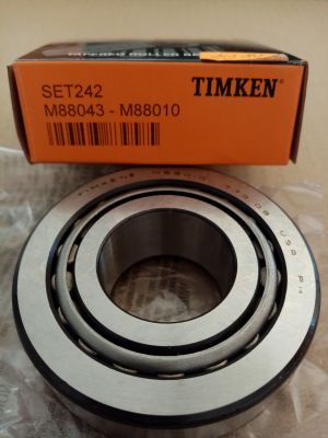 Bearing  M88043/M88010  ( 30.162 x 68.262 x 22.225 ) TIMKEN/USA , CASE 394083R91,394085R91;CAT-Caterpillar 6V0959;CNH 1995377C1,671031R1;John Deere JD8251,JD8929;Massey Ferguson 557366M,1832926M1;New Holland 766314,81820262