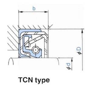 Семеринг TCN (374) 100x125x13 NBR  SOG/TW,  NOK AP4063B за хидравлични помпи и мотори